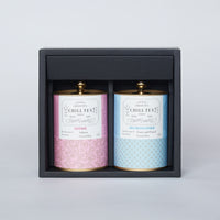 Juego de Té para regalo <Té verde Sencha con flor de cerezo SAKURA, Té verde Sencha afrutado y floral >